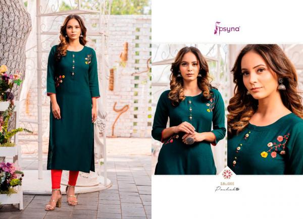 Psyna-Poshak-6 Rayon Stiched Colorful Kurtis For Summer